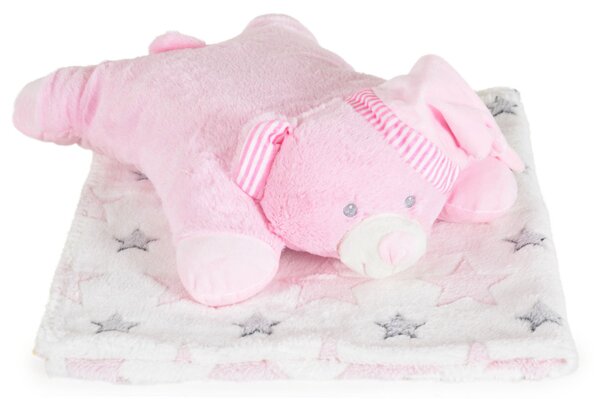 Cangaroo Sleepy bear babatakaró 75x90 cm - rózsaszín