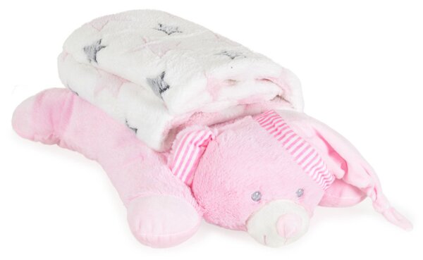 Cangaroo Sleepy bear babatakaró 75x90 cm - rózsaszín