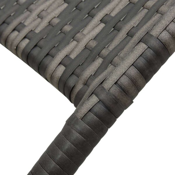 VidaXL Napozóágy - Összecsukható Polyrattan - Szürke - 141x61x95cm