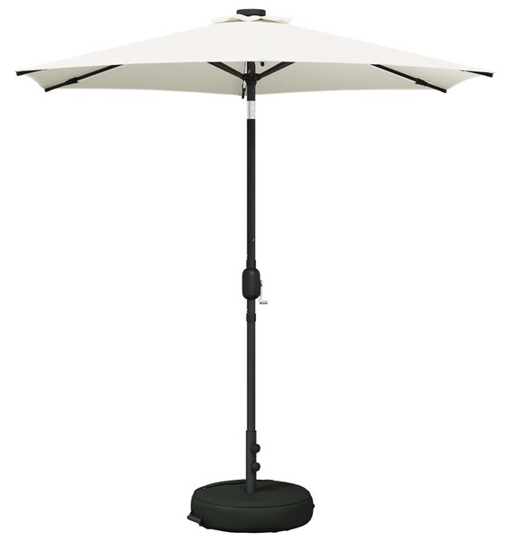 VidaXL Kerti napernyő LED világítással és talppal 230 x 230 cm