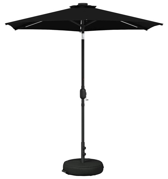 VidaXL Kerti napernyő LED világítással és talppal 230 x 230 cm