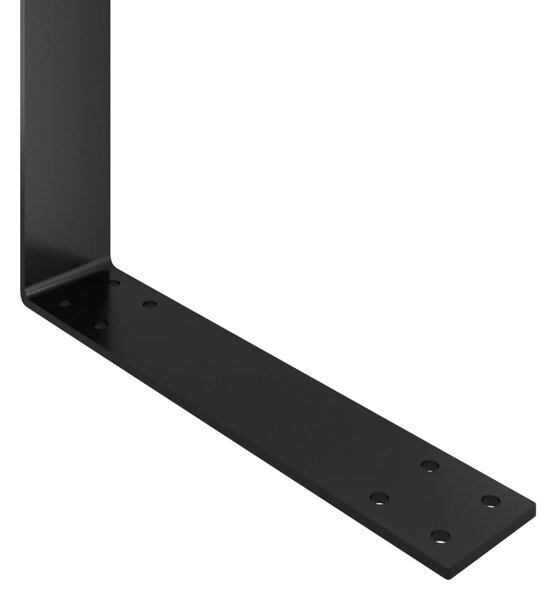 Fekete vas raklapkanapé-háttámla 110 cm