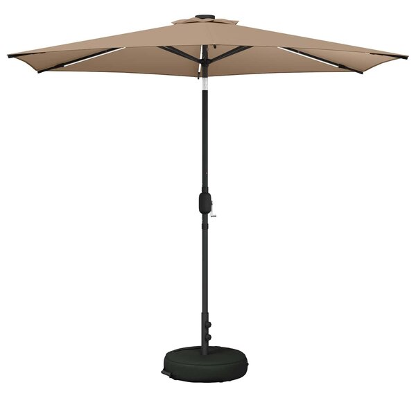 VidaXL Kerti napernyő LED világítással és talppal 270 x 270 cm