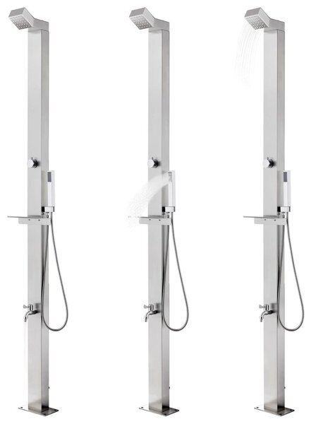 Rozsdamentes acél kerti zuhany 220 cm