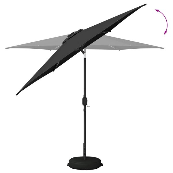 VidaXL Kerti napernyő LED világítással és talppal 270 x 270 cm