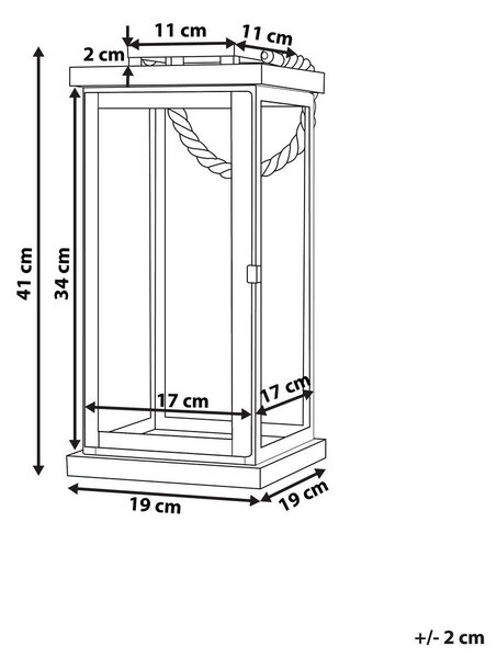Lámpás BORNEO Fém 41 cm Ezüst