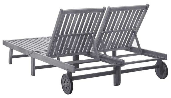 VidaXL Akácfa Napozóágy - 2 Személyes - 199x118-123 cm