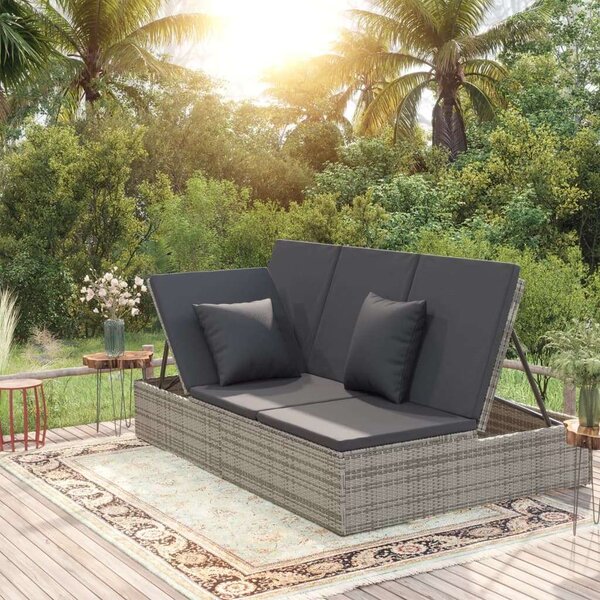 VidaXL Polyrattan Napozóágy/Kanapé - 200x121 cm