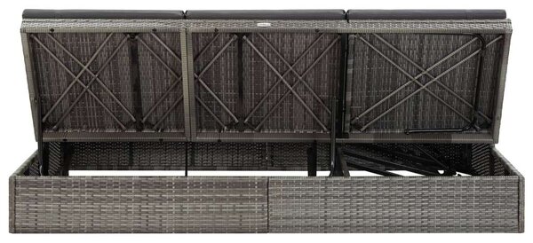 VidaXL Polyrattan Napozóágy/Kanapé - 200x121 cm