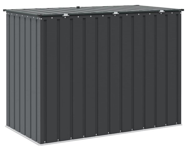 VidaXL Kerti Tároló Doboz Fekete 151,5 x 82 x 110,5 cm Acél