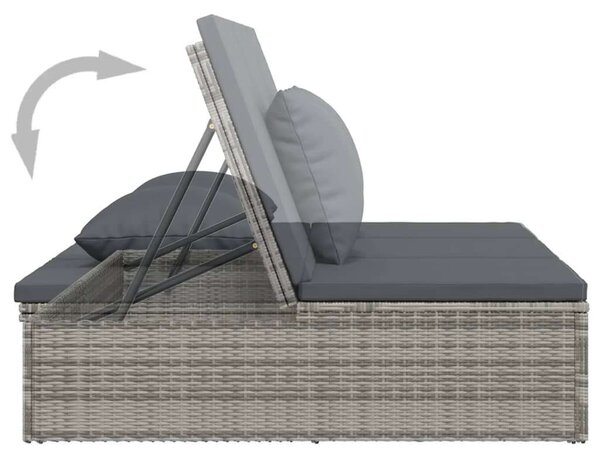 VidaXL Polyrattan Napozóágy/Kanapé - 200x121 cm