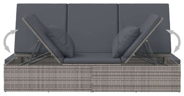 VidaXL Polyrattan Napozóágy/Kanapé - 200x121 cm