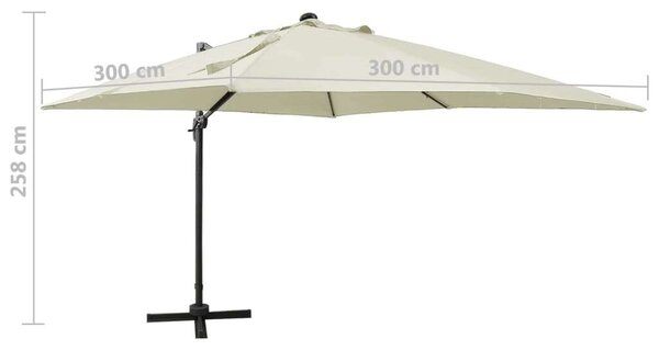 Blumfeldt - Konzolos Napernyő - 300cm - LED