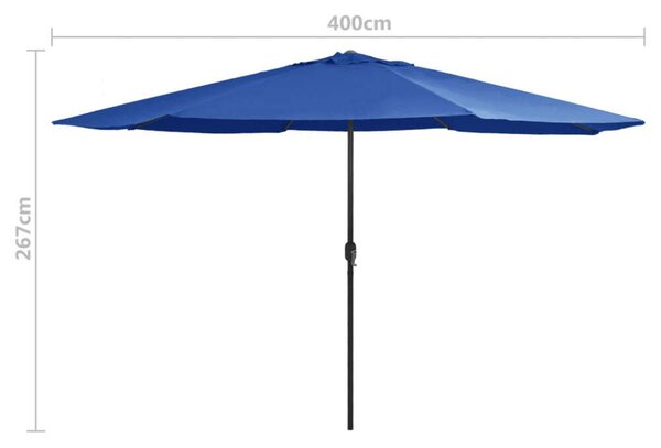 VidaXL Kültéri Napernyő - Azúrkék - 400 cm