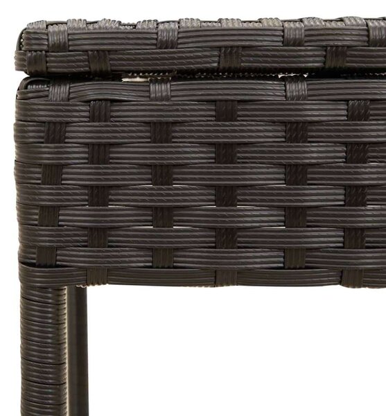 VidaXL Napozóágy Szett - 2 db - Fekete Polyrattan