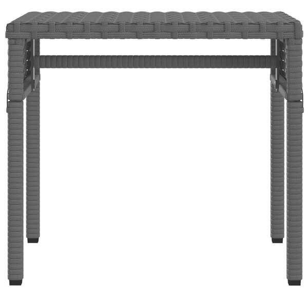 VidaXL Napozóágy Szett - 2 db - Fekete Polyrattan