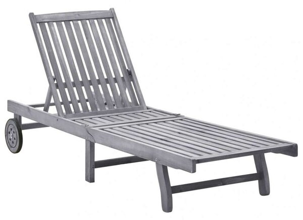 VidaXL Akácfa Napozóágy - Szürke - 199cm