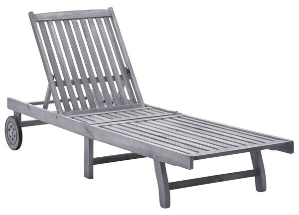 VidaXL Akácfa Napozóágy - Szürke - 199cm