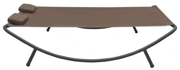 VidaXL Napozóágy - Barna Szövet - 200x173 cm