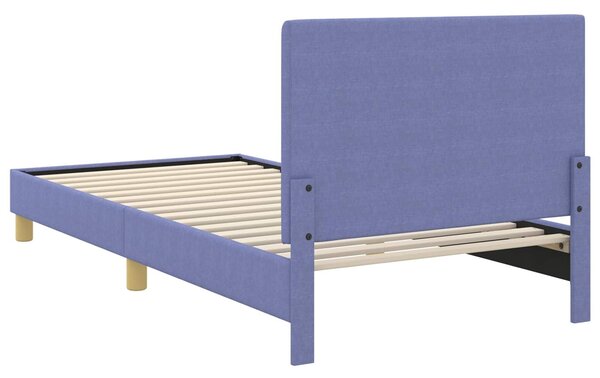 VidaXL Gyerekágy kerettel fejtámlával Farmerkék 80 x 200 cm szövet