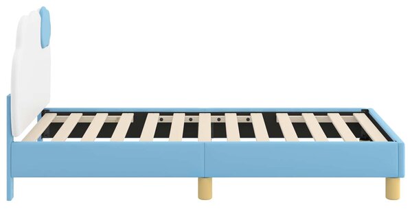 VidaXL Gyerekágy kerettel fejtámlával Kék 80 x 160 cm PU