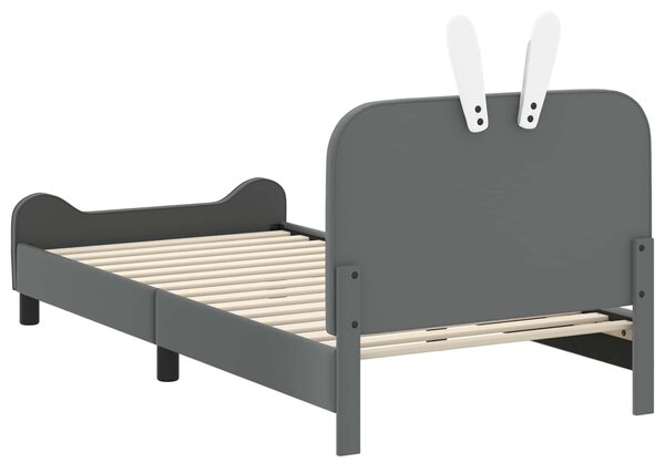 VidaXL Gyerekágy kerettel fejtámlával Világosszürke 80 x 200 cm PU