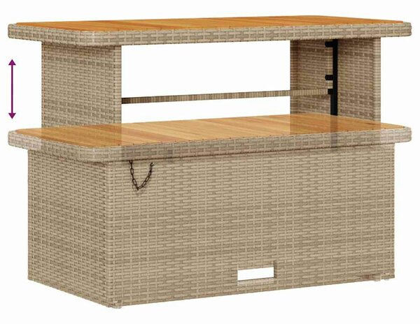 VidaXL Kerti Kanapé Szett párnával tárolóval 10 pcs Beige és krém
