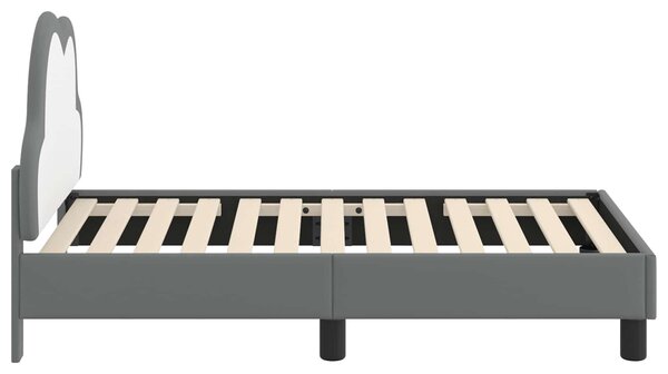 VidaXL Gyerekágy keret fejtámlával Világosszürke 70 x 140 cm PU