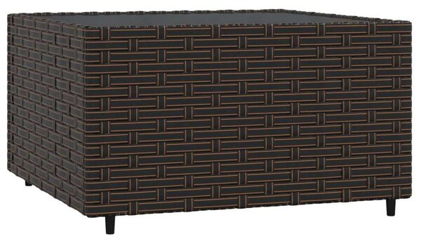 Polyrattan Kerti Ülőgarnitúra - 4 részes - Barna