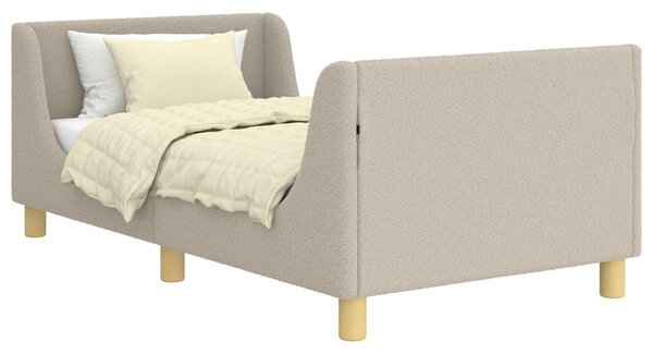 VidaXL Gyerekágy kerettel Világosszürke 80 x 160 cm Juh Gyapjú