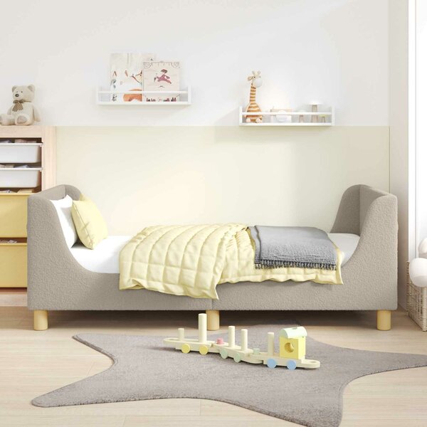 VidaXL Gyerekágy kerettel Világosszürke 80 x 160 cm Juh Gyapjú