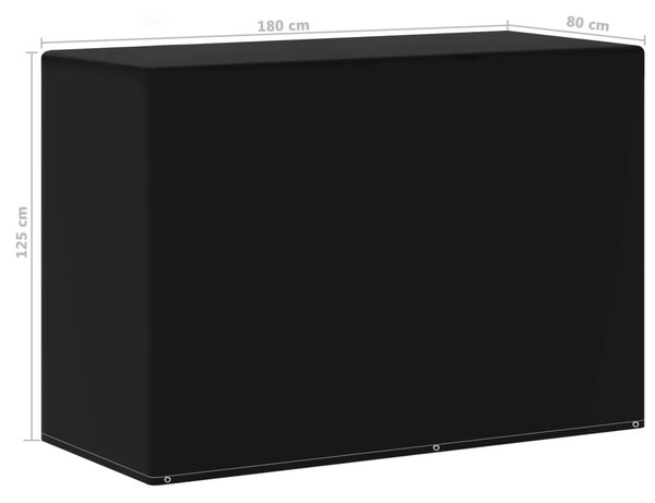 Kerti bútor huzat gázgrillhez 6 fűzőlyukkal 180 x 80 x 125 cm