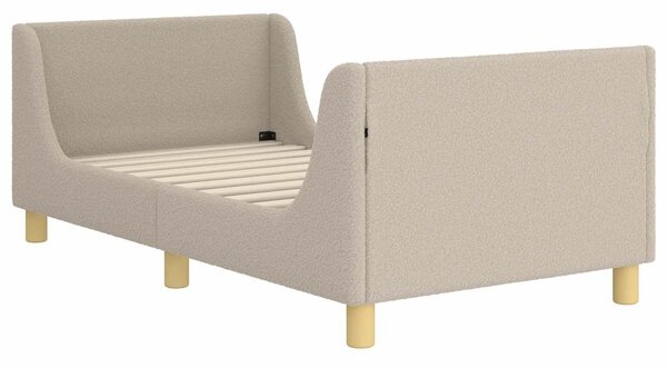 VidaXL Gyerekágy kerettel Világosszürke 80 x 160 cm Juh Gyapjú
