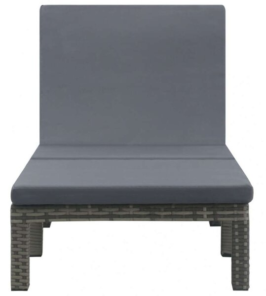 VidaXL Napozóágy - Antracitszürke - 195cm