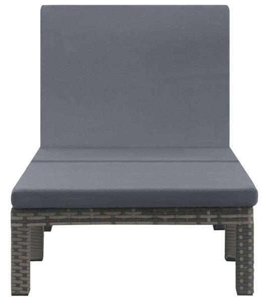 VidaXL Napozóágy - Antracitszürke - 195cm
