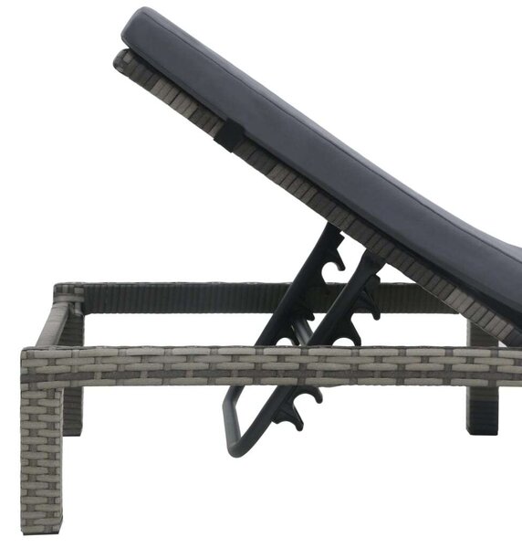 VidaXL Napozóágy - Antracitszürke - 195cm