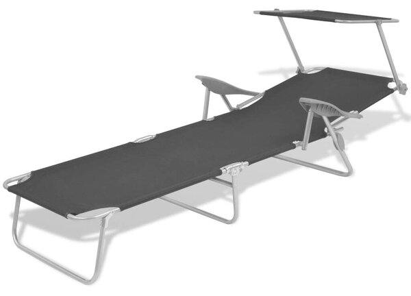 VidaXL Napozóágy - Állítható Napellenzővel - 189cm