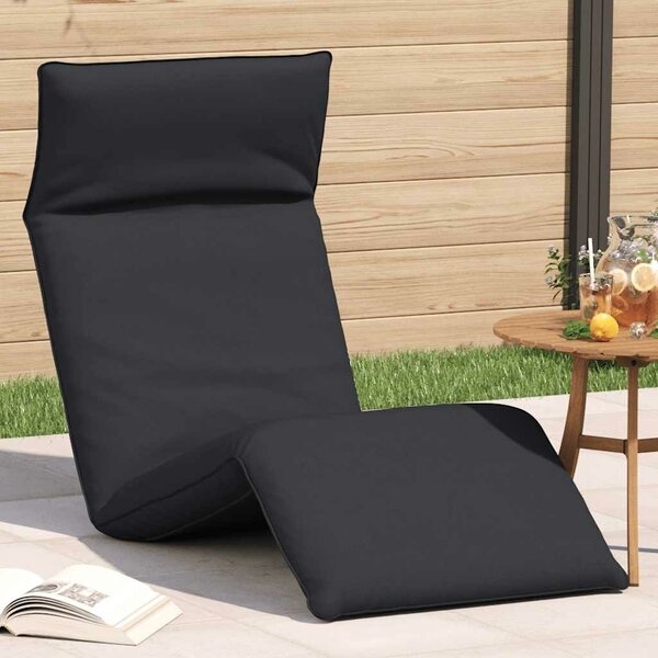 VidaXL fekete oxford-szövet összecsukható napozóágy 175x54x8,5 cm