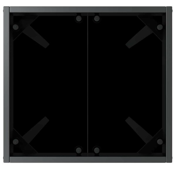 Napozóágy asztallal 2 pcs Fekete 40 x 40 x 40.5 cm polirattan