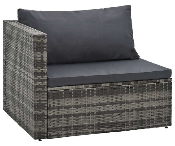 VidaXL Polyrattan Kerti Ülőgarnitúra - 5 részes - Szürke