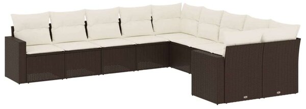 VidaXL Polyrattan Kerti Ülőgarnitúra - Barna - 10 részes