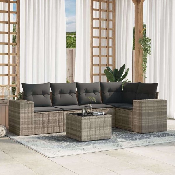 VidaXL Polyrattan Kerti Ülőgarnitúra - 6 részes