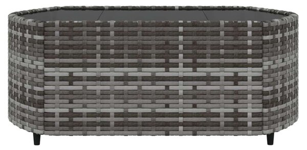 Polyrattan Kerti Ülőgarnitúra - 3 részes - Szürke