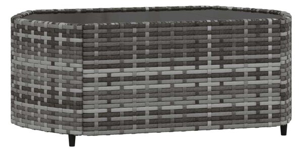 Polyrattan Kerti Ülőgarnitúra - 3 részes - Szürke