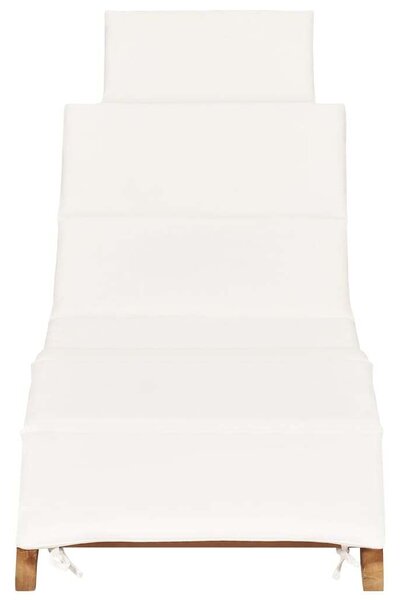 VidaXL Teakfa Napozóágy - Összecsukható - 175cm