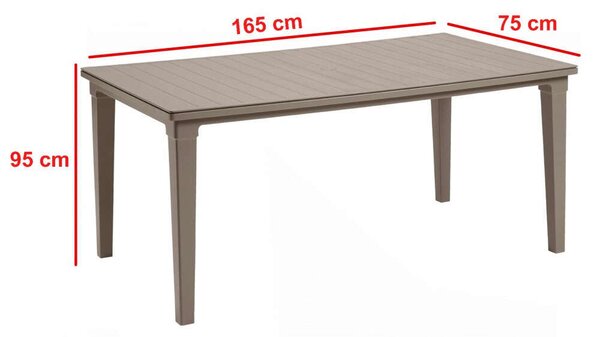 Fueva 4+1 kerti Bútor garnitúra szett - cappuccino