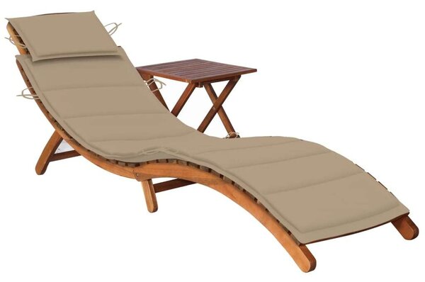 VidaXL Akácfa Napozóágy - 184cm