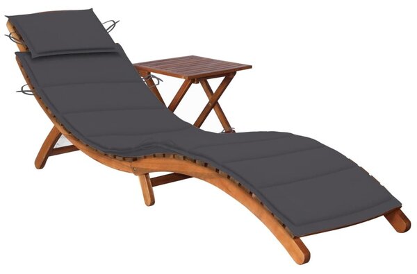 VidaXL Akácfa Napozóágy - Kényelmes Pihenés - 184cm