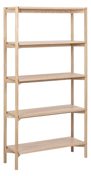 Natúr színű könyvespolc tölgyfa dekorral 86x160x30 cm Braidwood – Actona