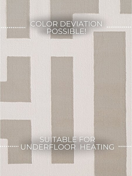 Szürke-krémszínű szőnyeg 120x170 cm Perles Onyx – Elle Decoration
